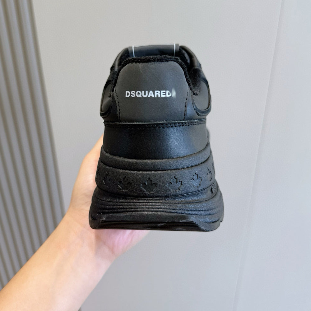 DSQ2 Men's shoe Leather sneakers