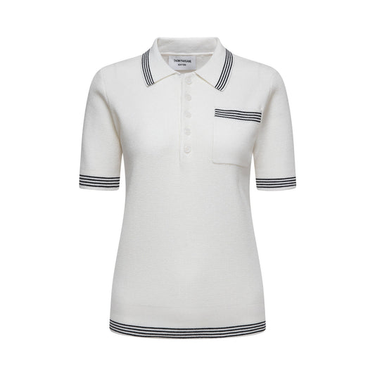 Thom Browne Women stripe POLO shirt