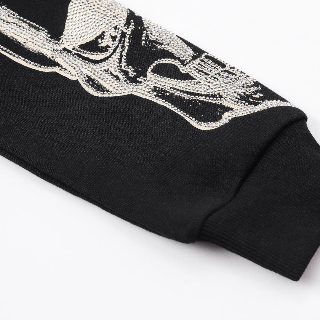 PLElN 2025SS Sports Black Hoodie