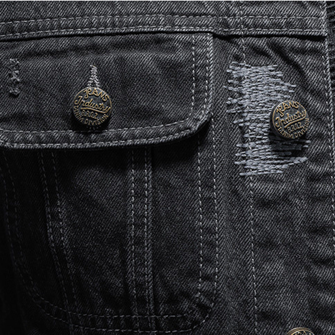 SOLO-DSQ2 2025ss Distressed Denim Jacket