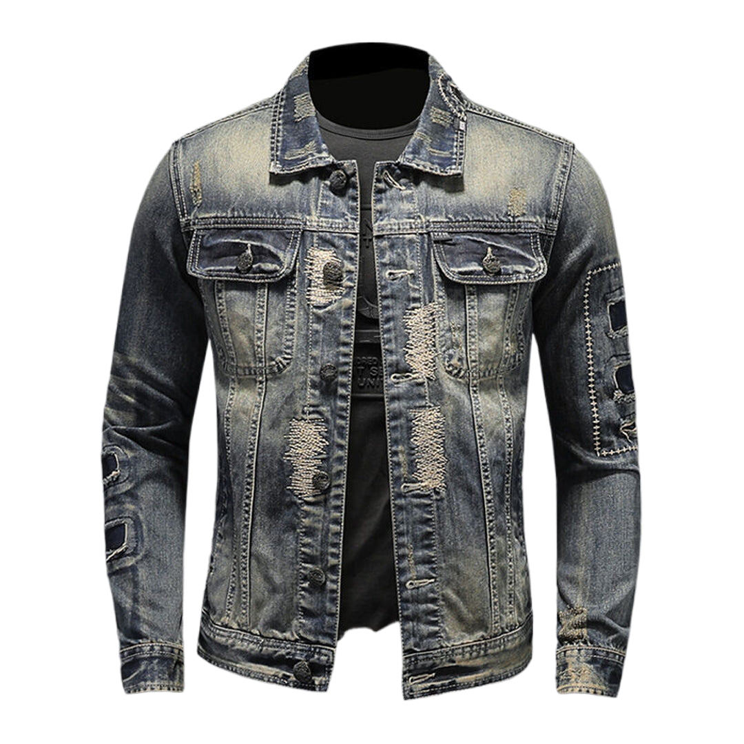 SOLO-DSQ2 2025ss Distressed Denim Jacket