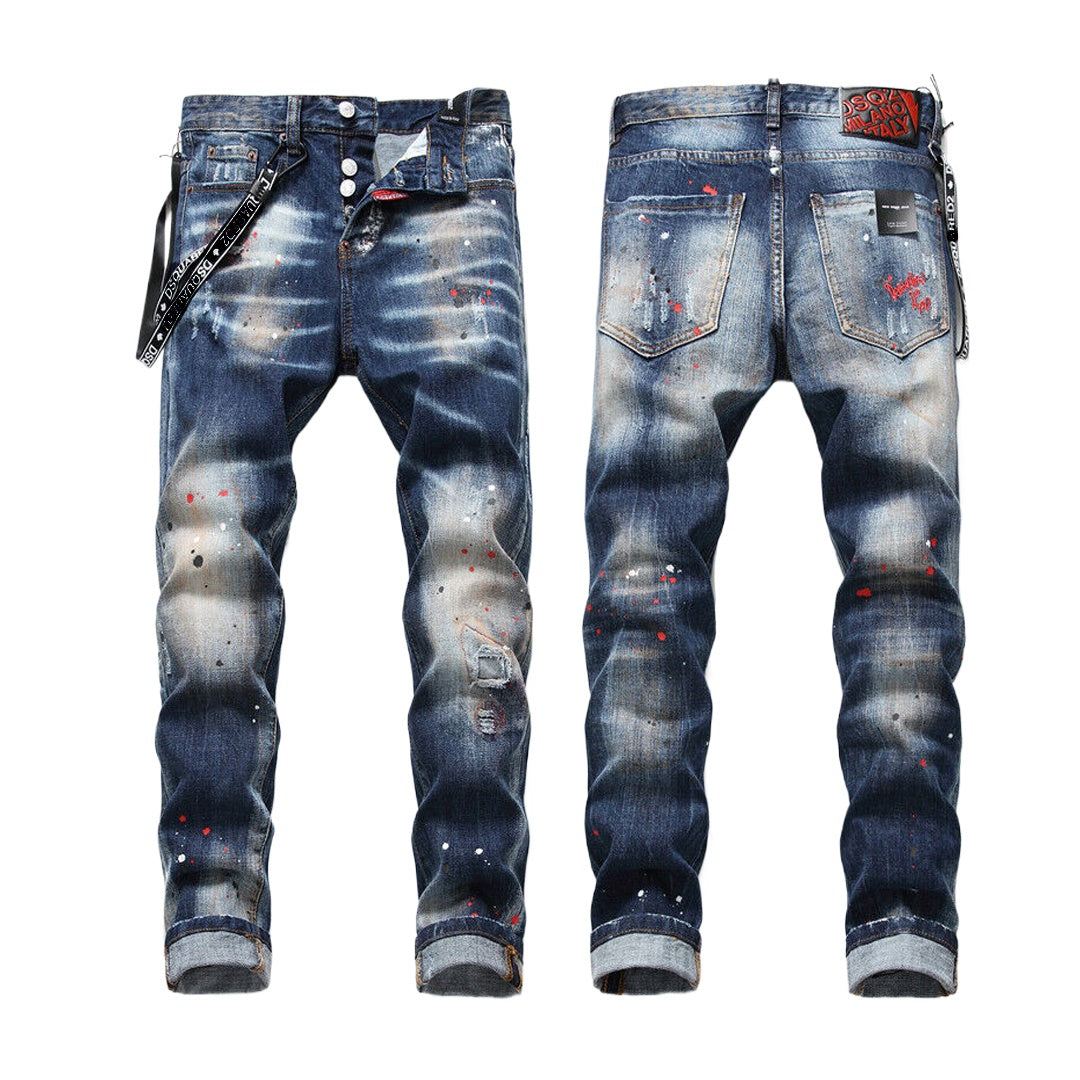 SOLO-DSQ2 Spray paint Jeans