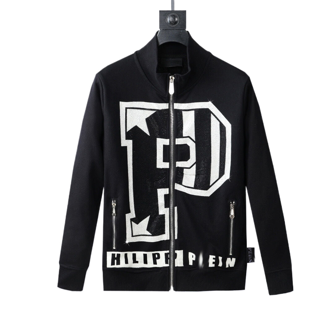 PLElN 2025SS Embroidery Black Hoodie