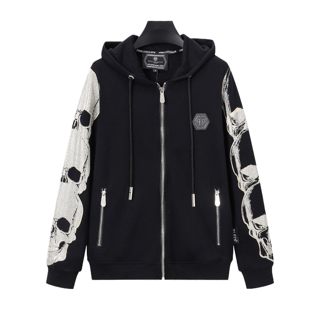 PLElN 2025SS Sports Black Hoodie