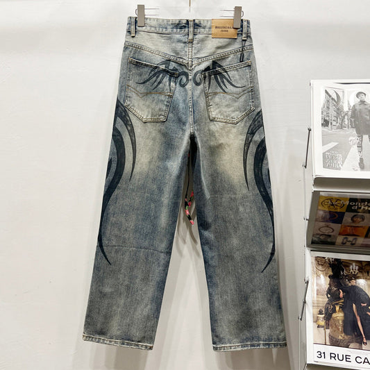 2025SS New Graffiti  Jeans