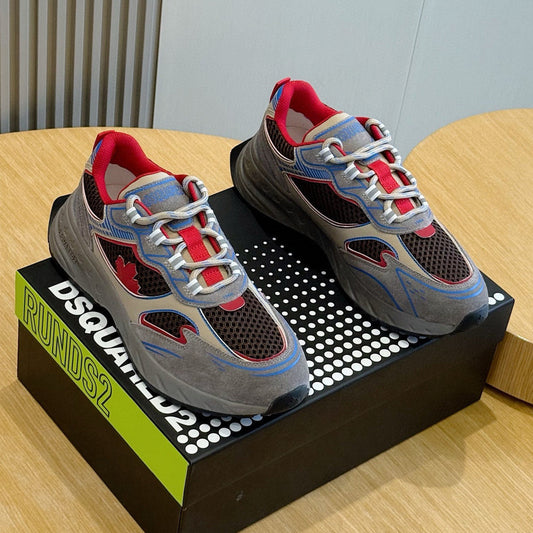 DSQ2 Men's shoe Leather sneakers