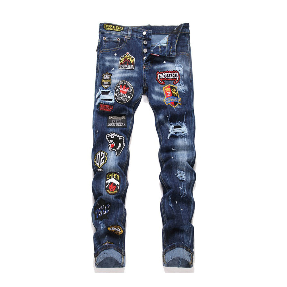 SOLO-DSQ2 Cowboy feet Jeans