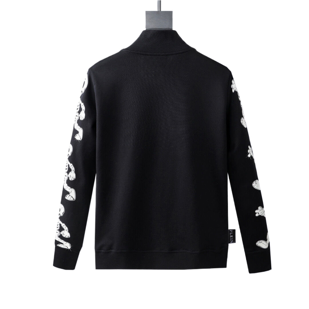 PLElN 2025SS Sports Black Hoodie