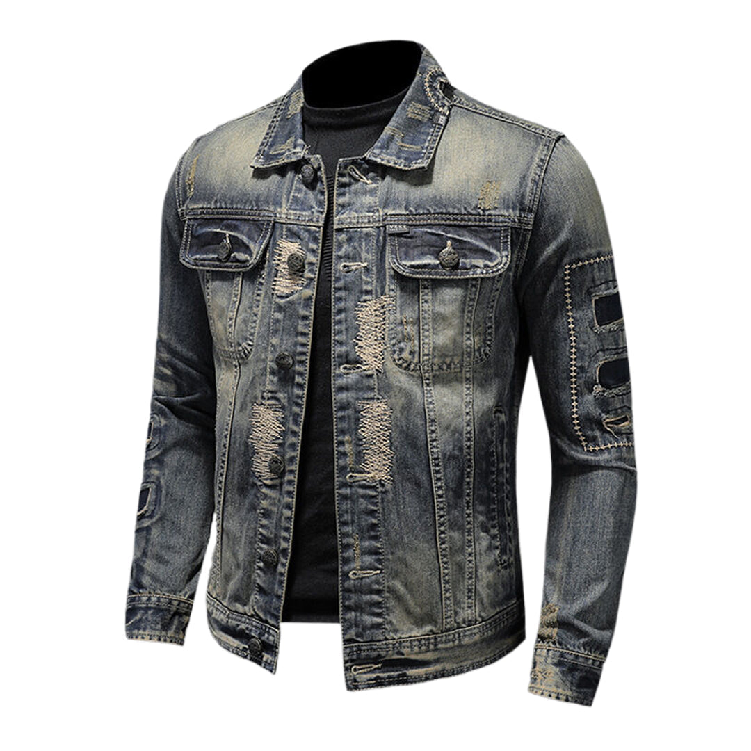 SOLO-DSQ2 2025ss Distressed Denim Jacket