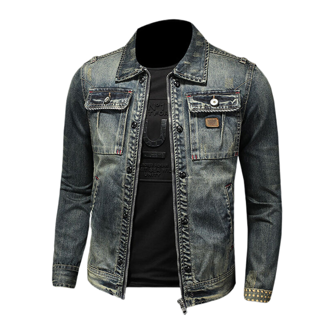 SOLO-DSQ2 25ss Distressed Denim Jacket