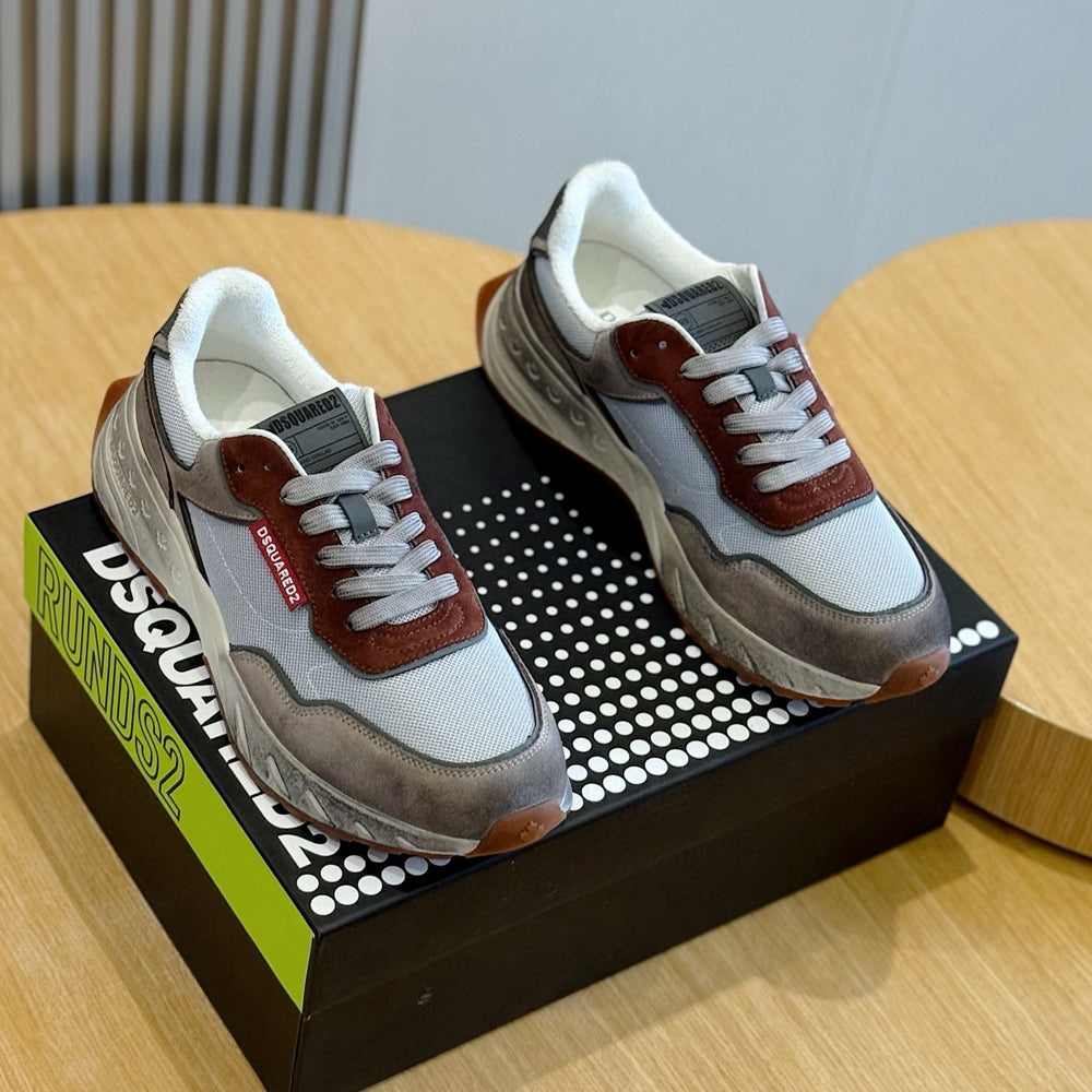 DSQ2 2026 Men's shoe Leather sneakers