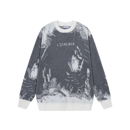 2025ss Man Graffiti Wool Sweater