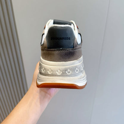 DSQ2 2026 Men's shoe Leather sneakers