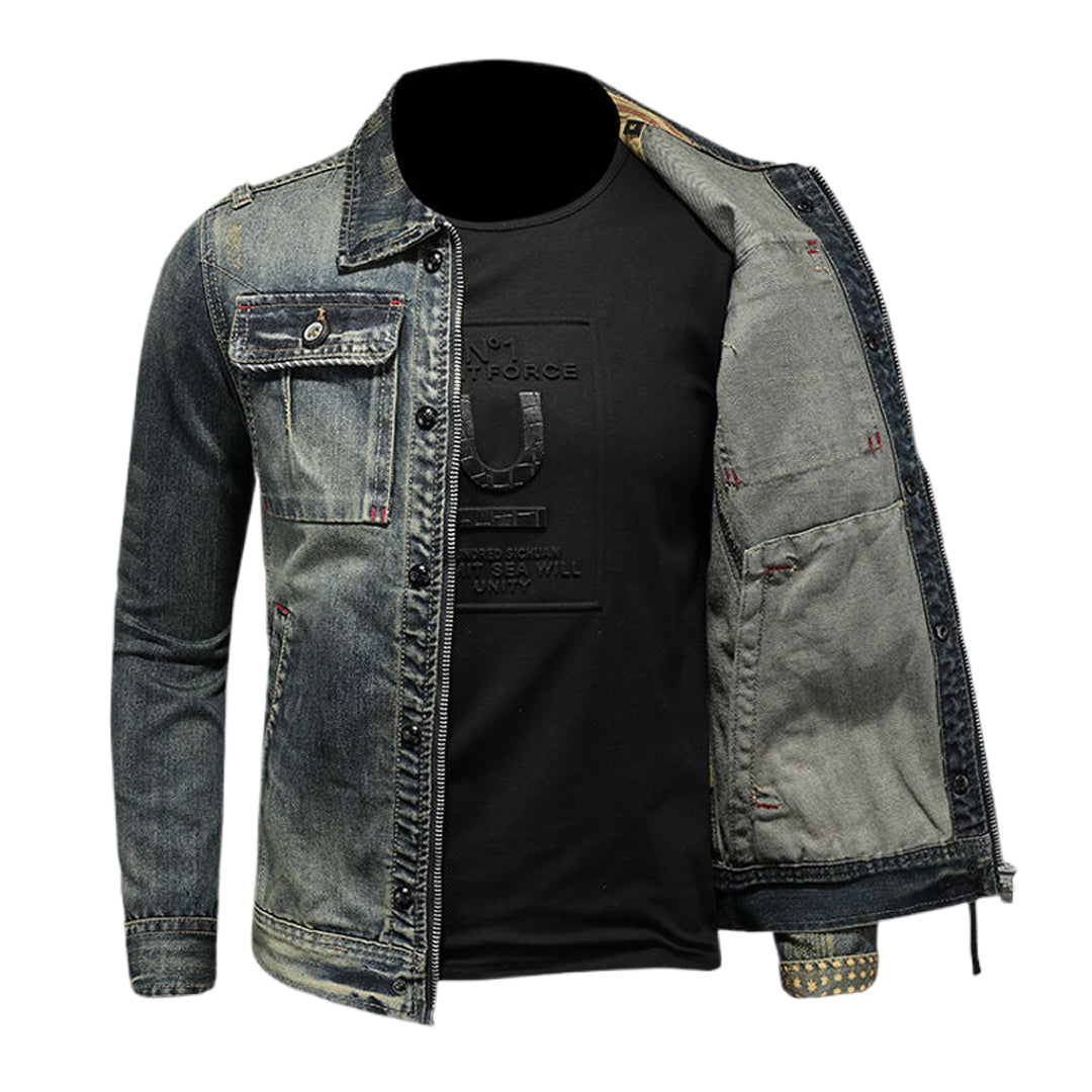 SOLO-DSQ2 25ss Distressed Denim Jacket
