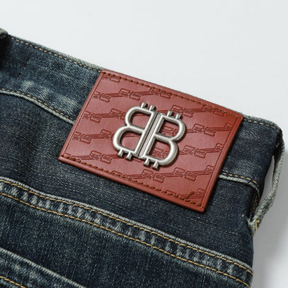 2025SS New Blue Distressed Jeans