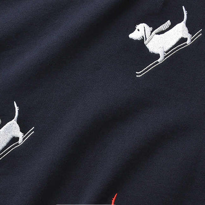 THOM  Puppy Embroidery Sweatshirt